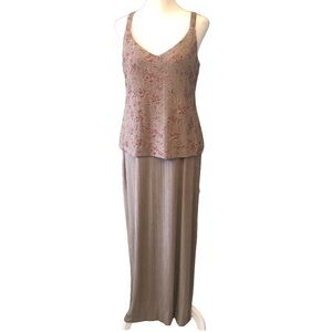 Alex Evening Petite Size 10P evening dress. Mother of the bride or groom taupe